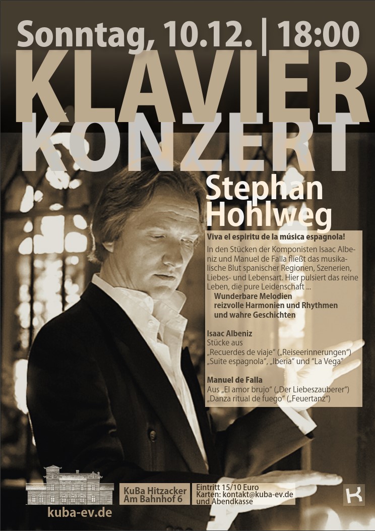 Klavierkonzert am 10.12.23 um 18:00 Uhr