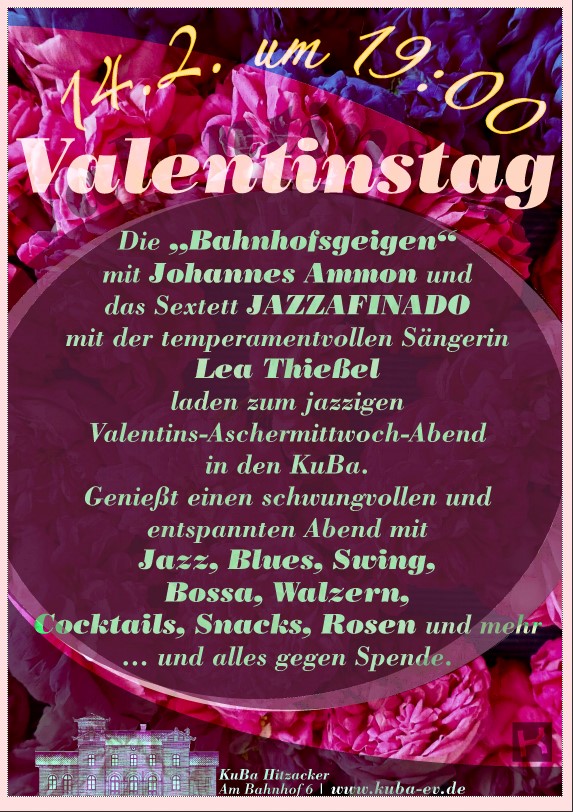 Schwungvoller Valentins-Aschermittwoch am 14.02.24 um 19:00 Uhr