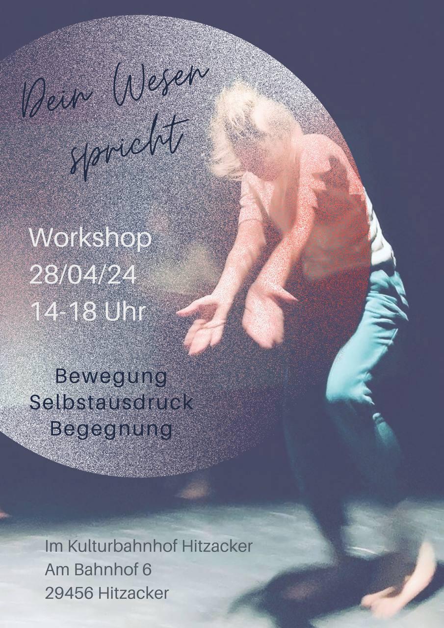 Tanzworkshop „Dein Wesen spricht“ am 28.04.24 um 14:00 Uhr