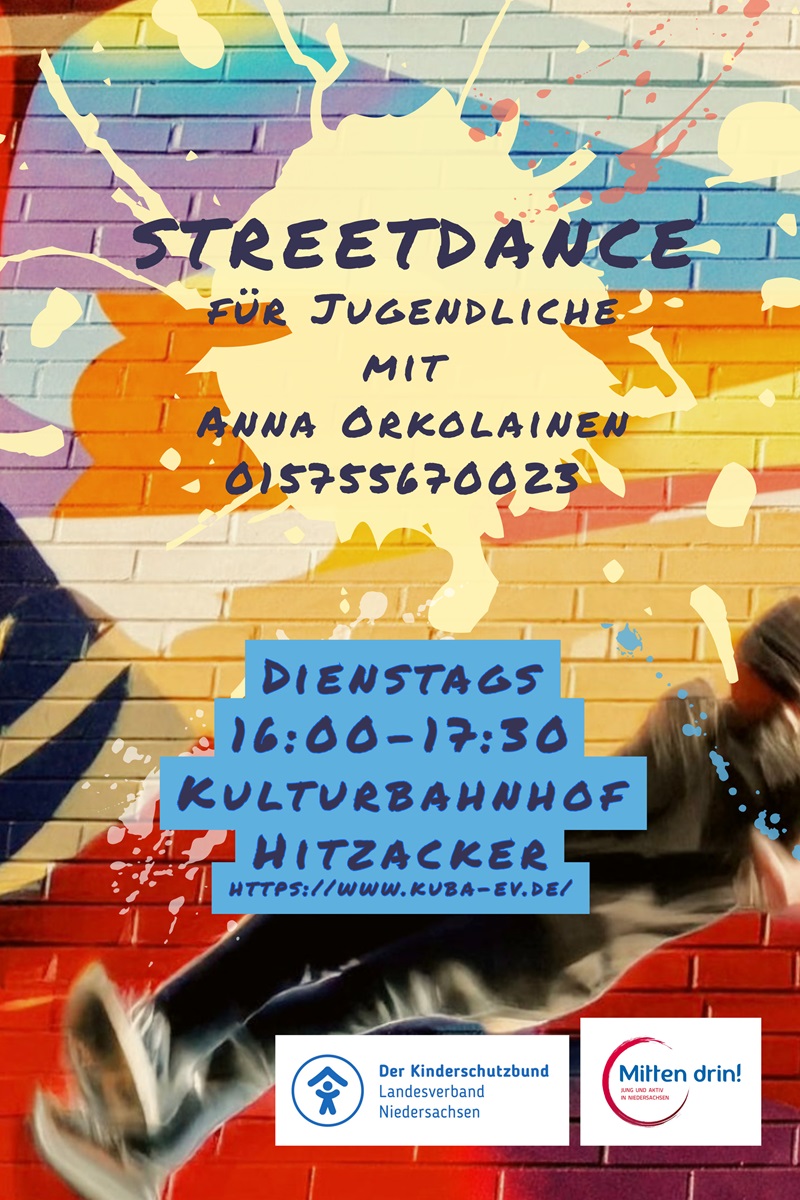 Street Dance für Jugendliche – Dienstags 16:00-17:30 Uhr