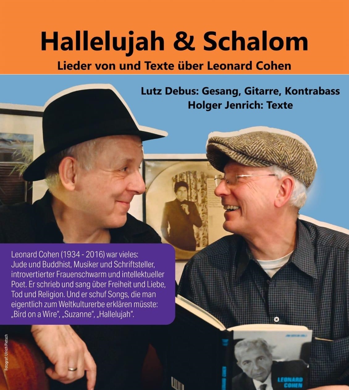 „Leonard Cohen: Hallelujah & Schalom“ am 25.10.25 um 19:30 Uhr