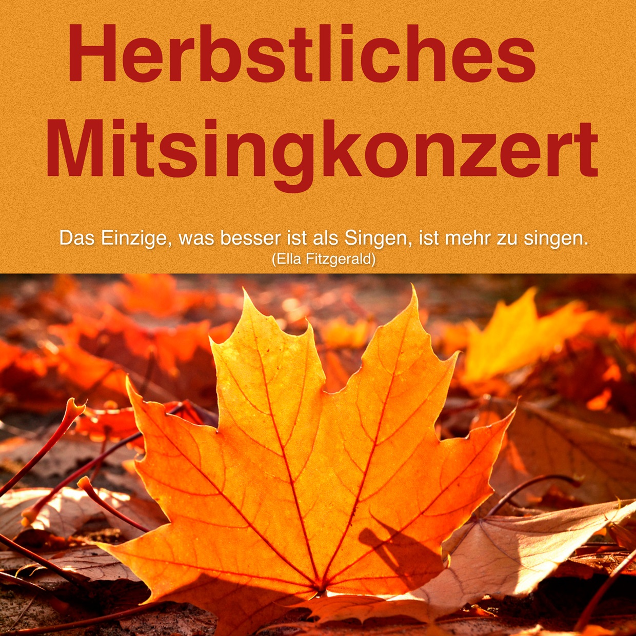 Mitsingkonzert  So 26.10.25 | 17:00 Uhr